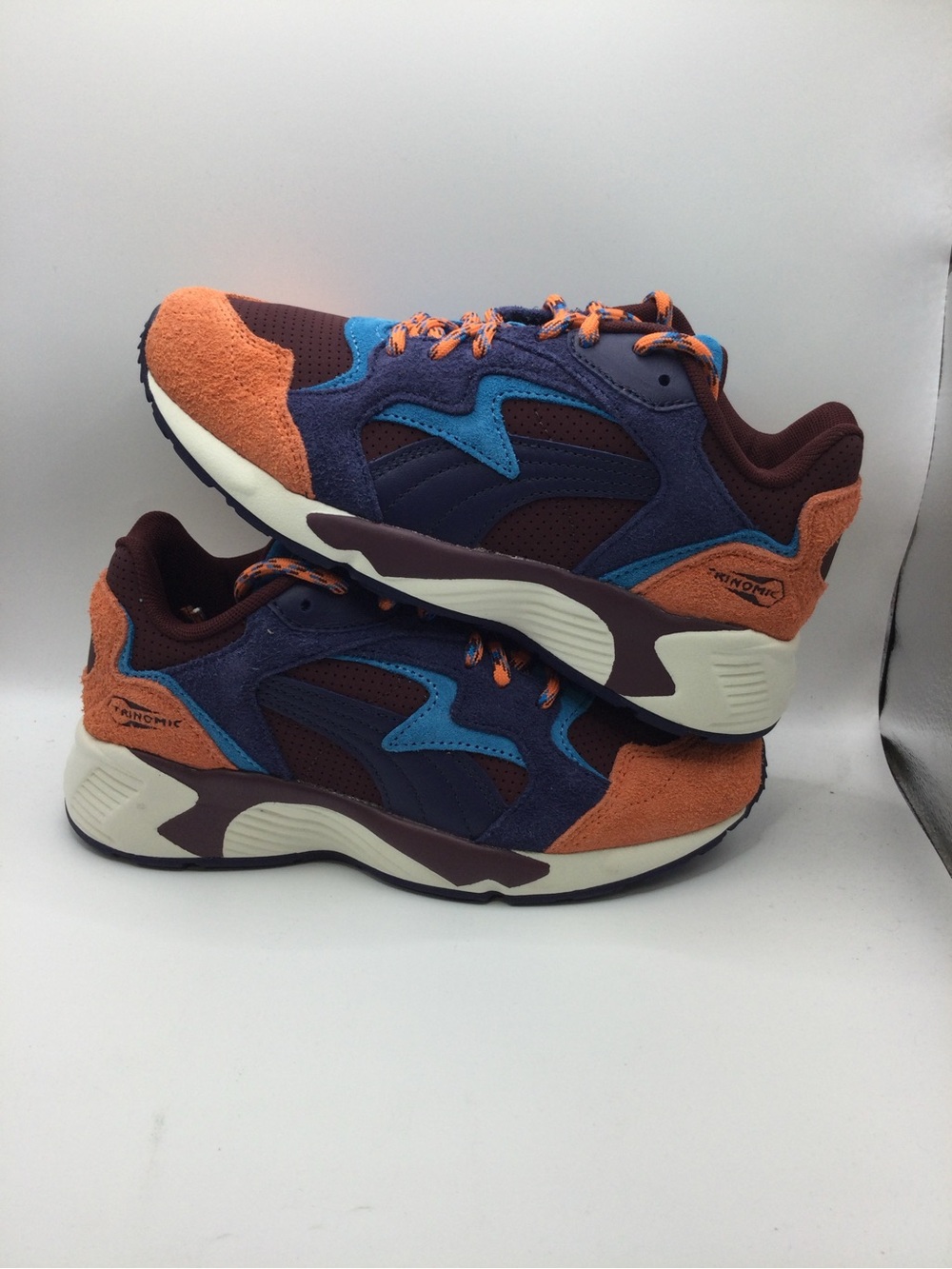 Puma Women’s Orange/Blue/Brown Suede & Mesh Sneakers